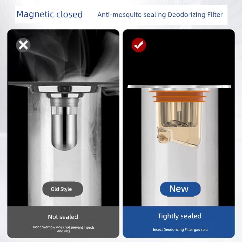Floor Drain Deodorant Device Bathroom Sewer Anti-Odor Universal Inner Core Toilet Bathroom Insect-Proof Filter Cover Seal