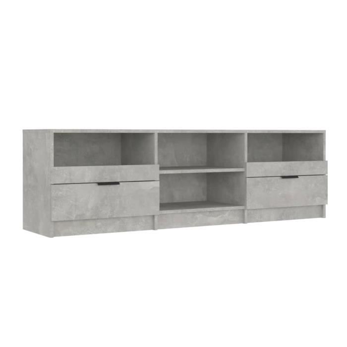 VidaXL Meuble TV Gris béton 150x33,5x45 cm Bois d'ingénierie 811461