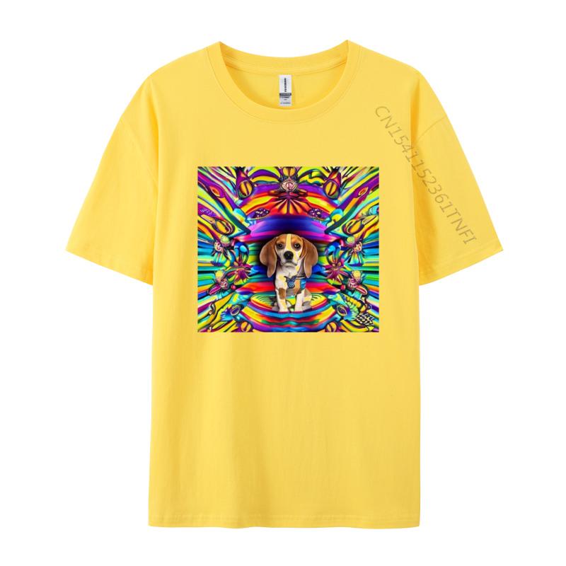 The Beagles Tshirt Fashion Men Tee Shirts Casual Tops Shirts Soft Comfortable Mens Loose TShirt White