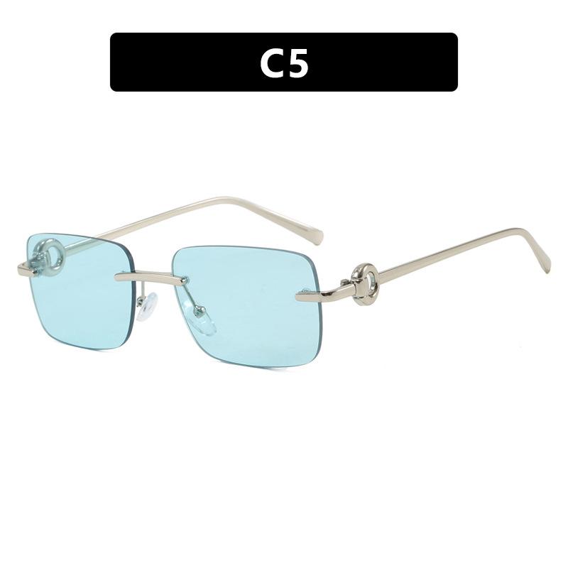

Women s sunglasses, men s and women s fashion rimless square sunglasses, metal sunglasses