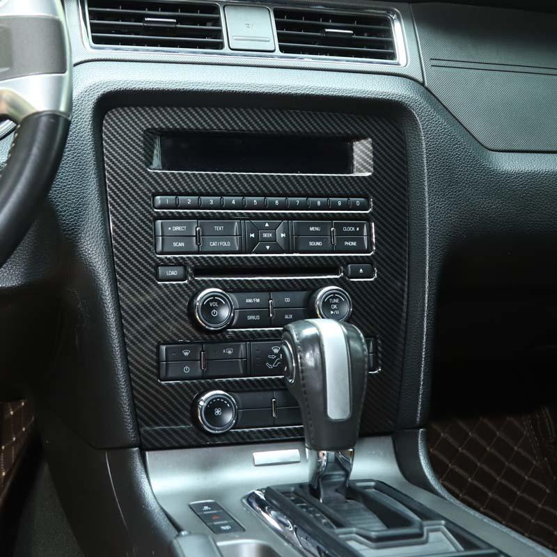 Autocolante de acoperire decorative pentru panoul de navigație cu control central al mașinii, potrivite pentru Ford Mustang 2009-2013, accesorii interioare ABS