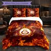 Biancheria da letto a tema Galatasaray FC Set 3 Pezzi Copripiumino Biancheria da letto decorativa per camera da letto per adolescenti Decorazione per la casa