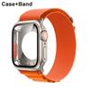 Cinturino in nylon + custodia per Apple Watch Custodia 44mm 45mm 41mm 40mm Copertura in vetro temperato Cambia in Ultra per iWatch Serie 8 7 SE 6 5 3