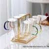 Kleurrijk Handvat Kleine Hoge Borosilicaat Glasbeker Set voor Water, Sap & Thee Infusie