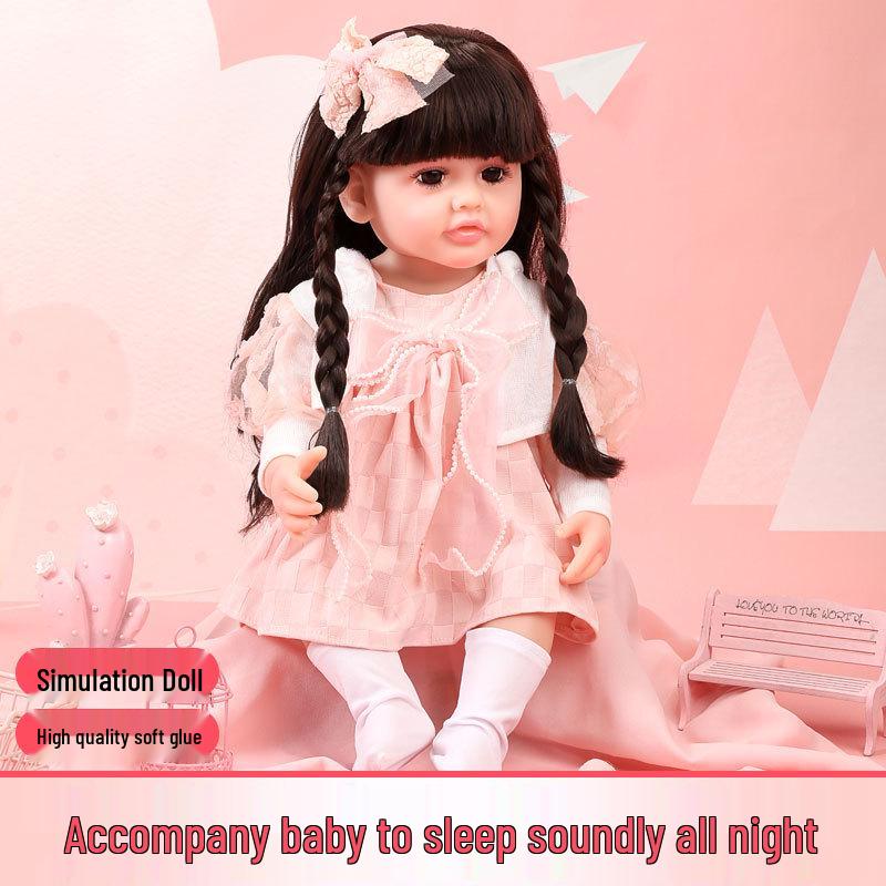 56cm Reborn Simulation Barbie Baby Doll Gift Set - Soft Gel Toy for Girls