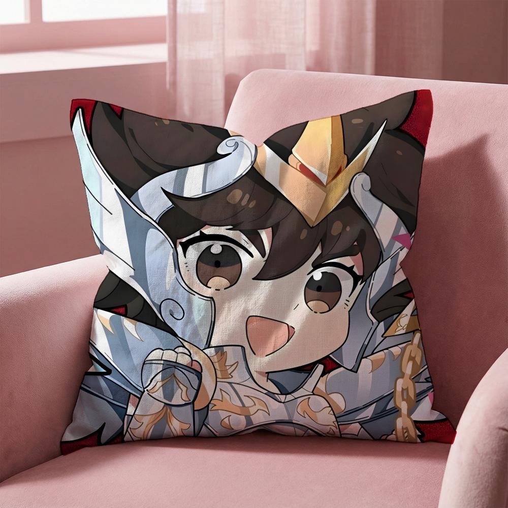 Saint Seiya Cushion Cover Multi-Scene Pillow Cover for Home & Car - Reversible, Soft & Durable for Daily Use