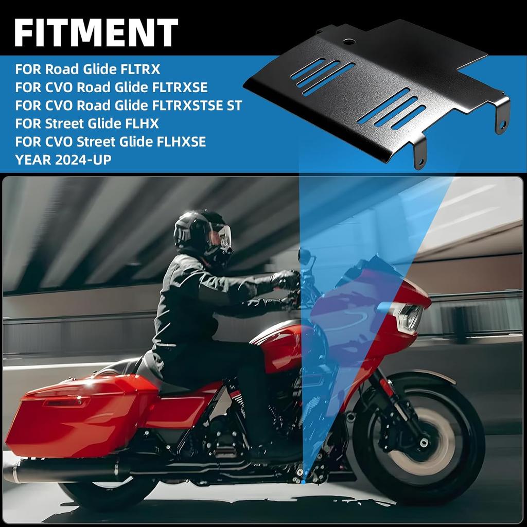 Motorcycle Skid Plate Protector Engine Guard Protector Aluminum for Road Glide FLTRX, CVO Road Glide FLTRXSE, CVO Road Glide FLTRXSTSE ST, Street