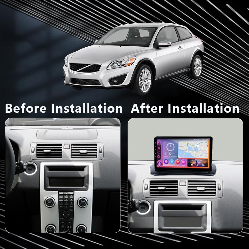 Android-Autoradio für Volvo C30 S40 V50 C70 2006 2007-2012 Multimedia-Bluetooth-Player-Navigation 4G GPS Carplay-Stereo