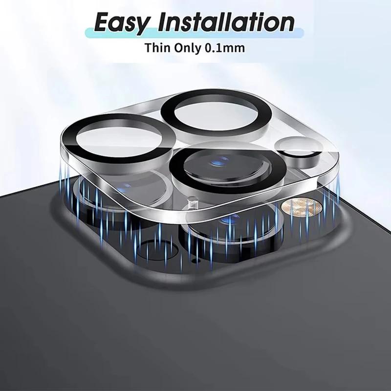 1-4PCS 8K HD Tempered Glass Camera Protect Cover For iPhone 17 Pro Max Air Anti-Fingerprint Anti-scratch Full-cover Rugged Film