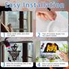 9 Sheets Halloween Window Clings Decals for Party Decoration, Reusable Double Side Halloween Window Stickers, Indoor & Outdoor Home Decor,Ghosts,