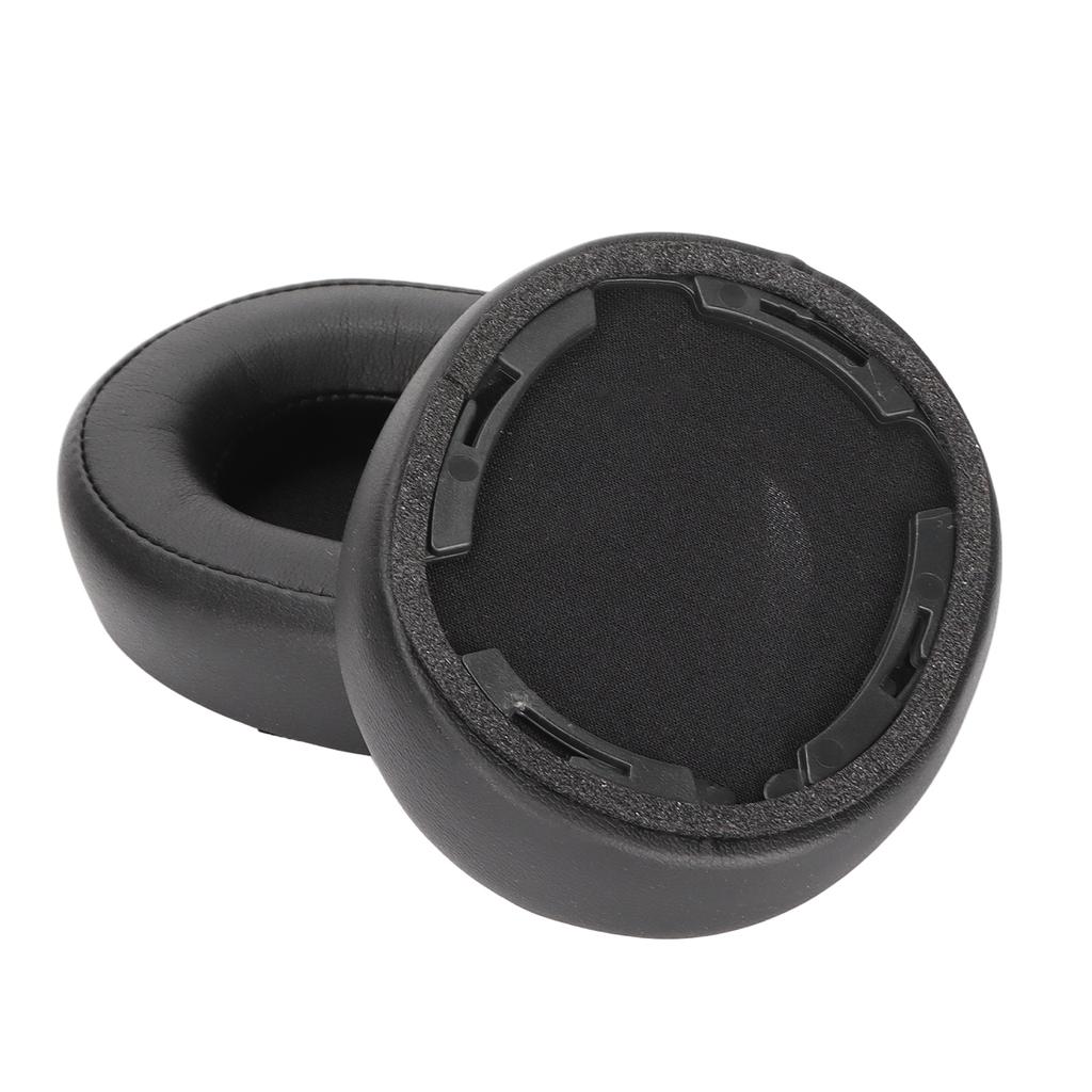 Headphone Ear Pads Noise Insulating Memory Foam Soft Protein Leather Replacement Headset Ear Cushions for ATH SR50 Black