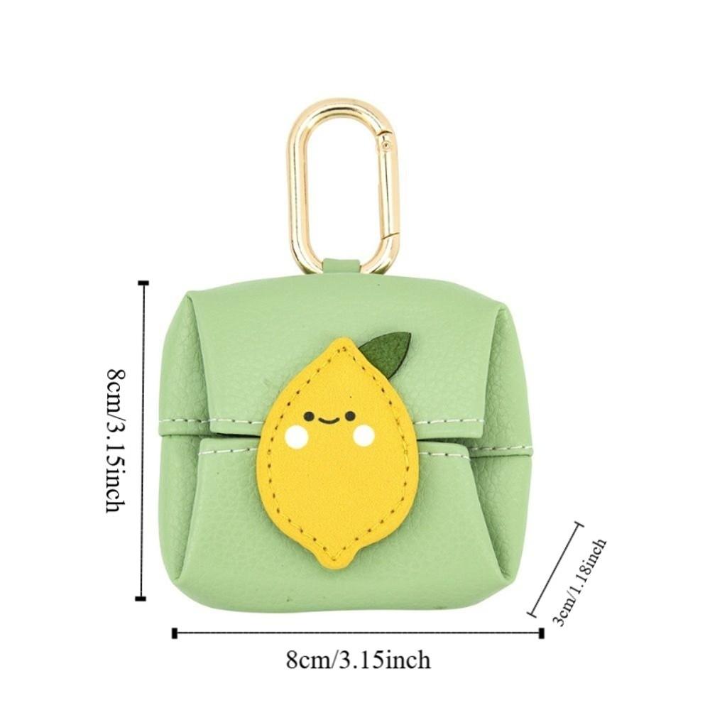 Multipurpose Leather Earphone Bag Cute Fruit Coin Purse Storage Bag Mini Lipstick Bag  Student