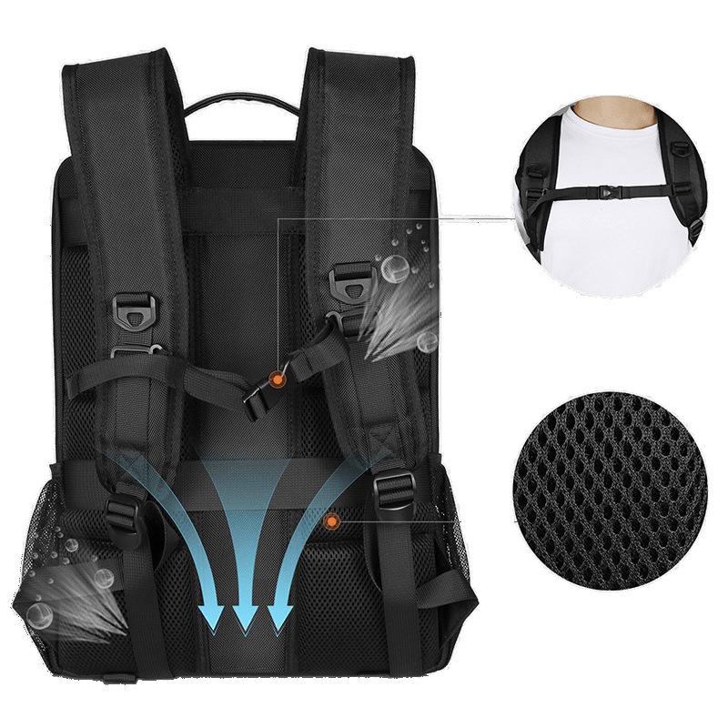 PULUZ Solar-Powered Waterproof Photography Laptop Backpack
