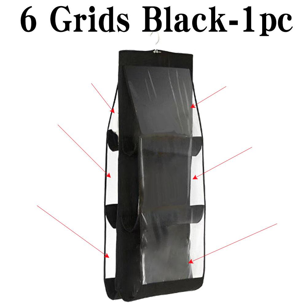 

6/8 Pocket Hanging Wardrobe Organizer, Multifunctional Closet Organizer With Clear Front Panel, Space Saving Home Hanger