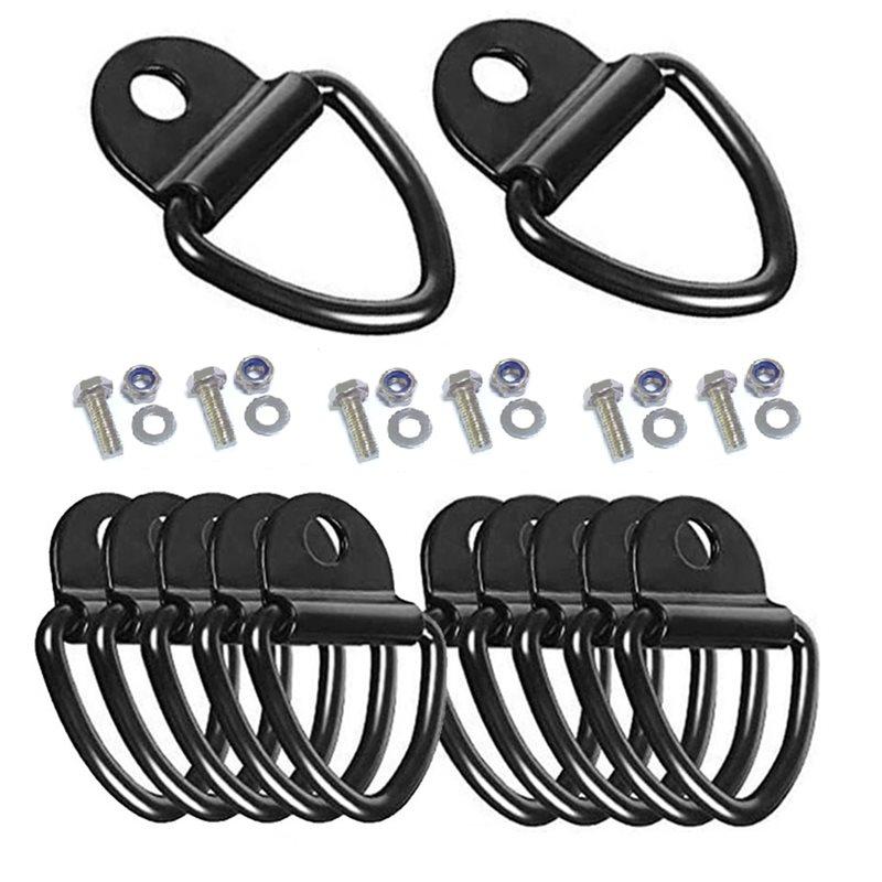 

A25F-Easy Installation Pack Tie Down Kit(12 Pieces) For Ruffland Kennel-D-Rings Included, 1000Lb Load Capacity, Comes With Wrenc