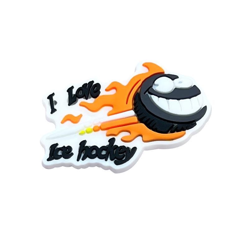 International Ice Hockey Student Pen Holder with Detachable Soft Rubber PVC Decoration