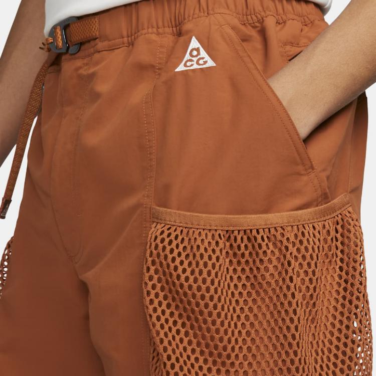 Nike ACG Snowgrass Solid Color Logo High Waist Pocket Drawstring Shorts Men Shorts Orange DV9405-246