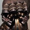 Women Girl Bowknot Net Bun Fashion Pearl Barrette Headdress Flower Snood  For Nurse Bank Catering