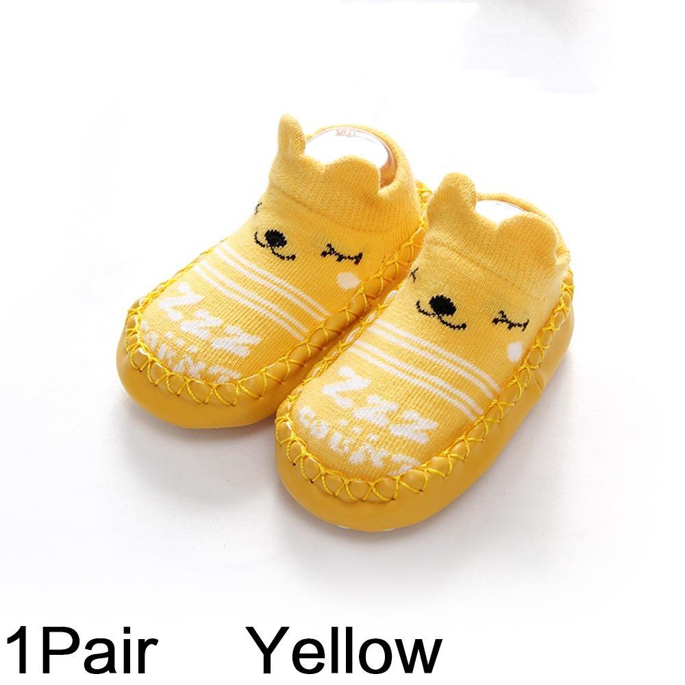1 Pair Cute Animal Sock Shoes Baby Socks Non-Slip Rubber Sole Soft Infant Socks for Newborn Toddler