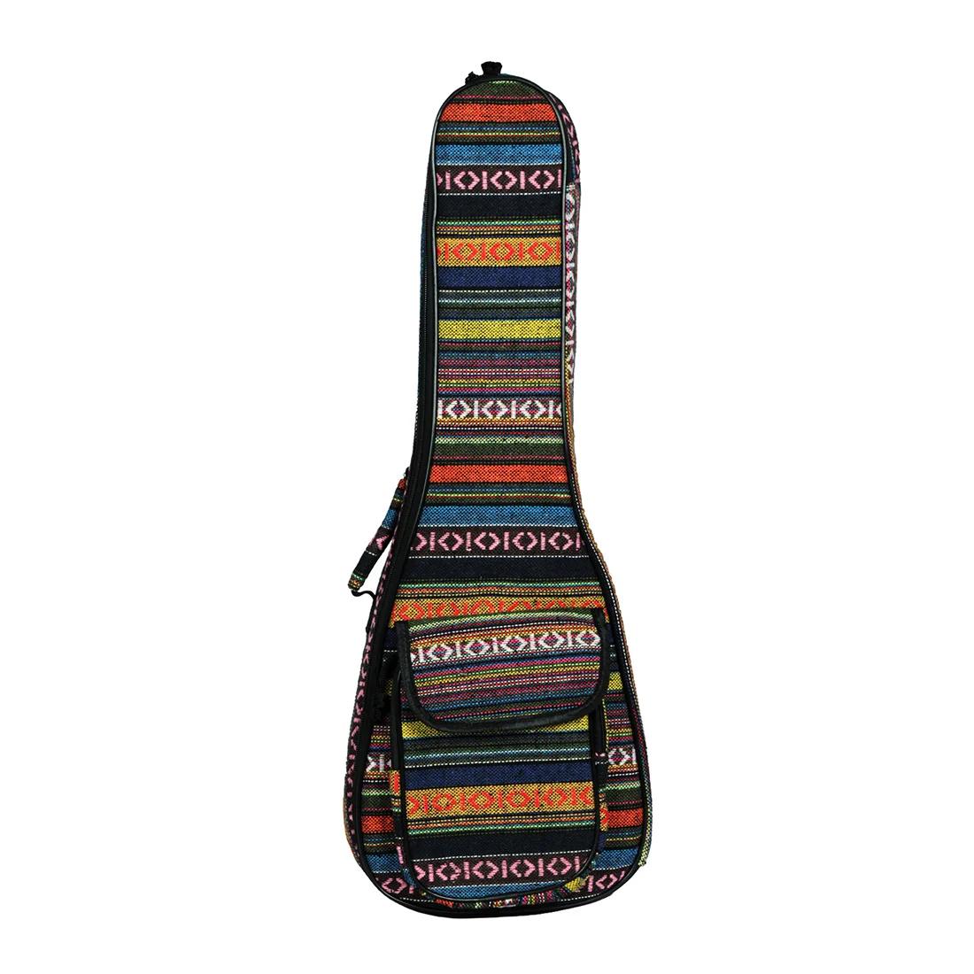 IRIN 23 Inch Ukulele Bag Soft Ethnic Style Backpack Concert Oxford Cloth Backpack Handbag with Adjustable Strapories