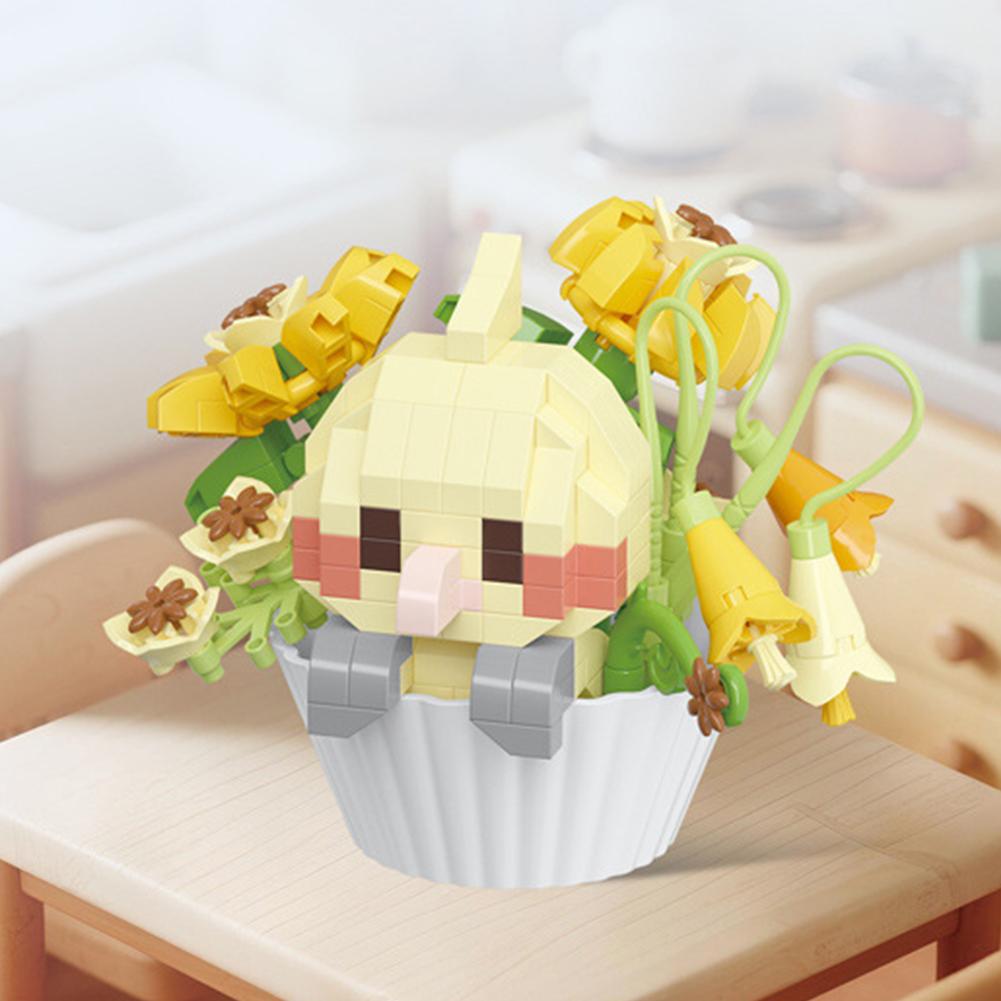Creative Animal Building Blocks Cute Dessert Animal Cake Potted Kids Puzzle Assembly Small Toys Christmas Festival Gift Decorati
