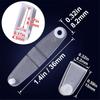 AA58 200 Pcs Plastic Keychain Clips, Acrylic Keychain Connector, Clear Keychain Clips for Crafts, Keychain Attachment