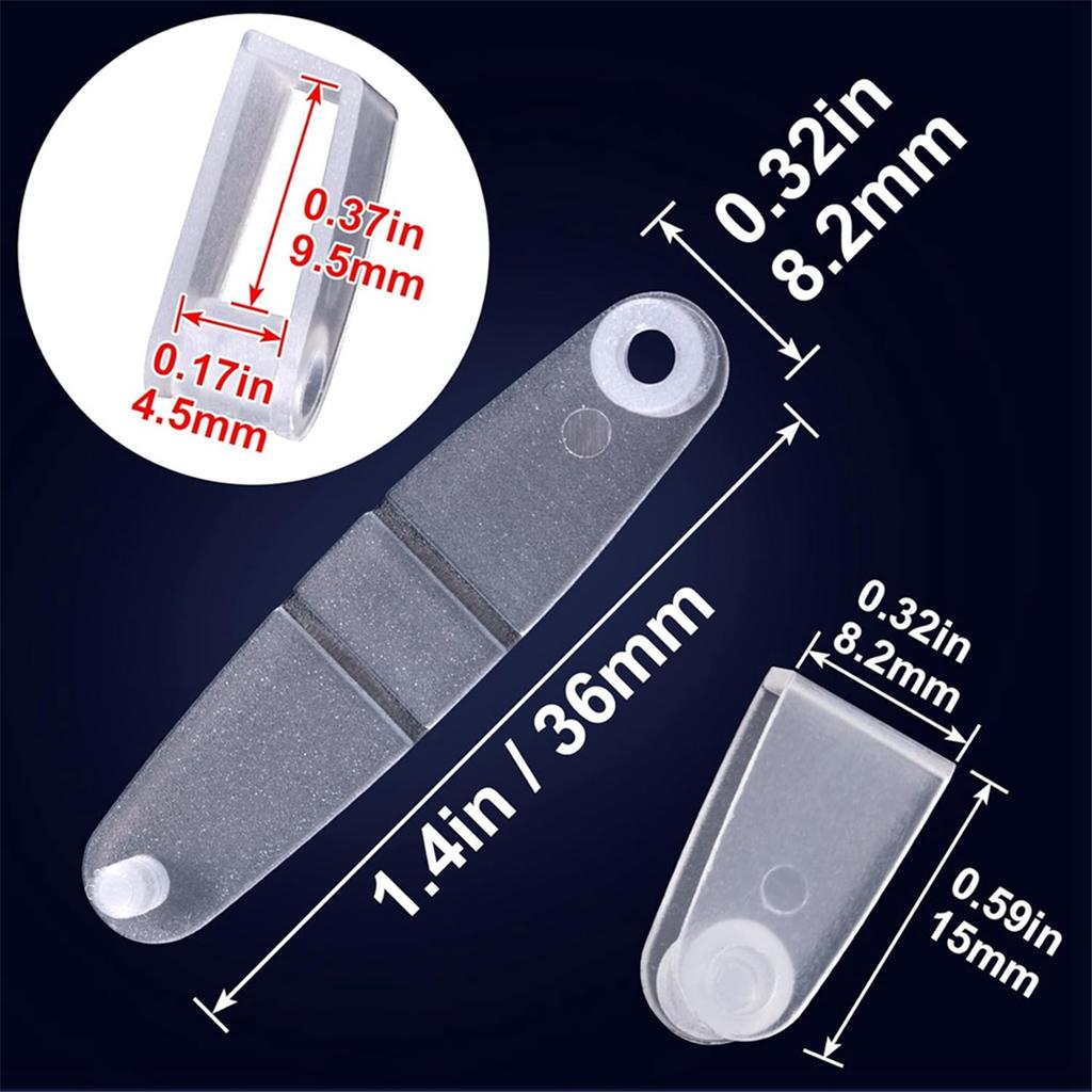 AA58 200 Pcs Plastic Keychain Clips, Acrylic Keychain Connector, Clear Keychain Clips for Crafts, Keychain Attachment