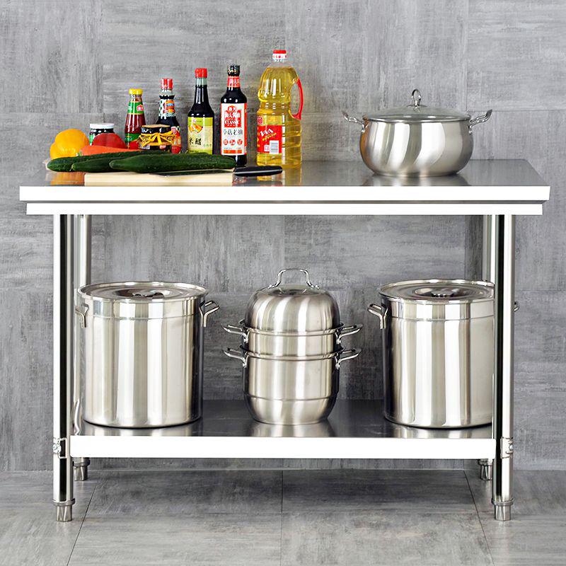 Double-Layer Stainless Steel Kitchen Workbench and Prep Table