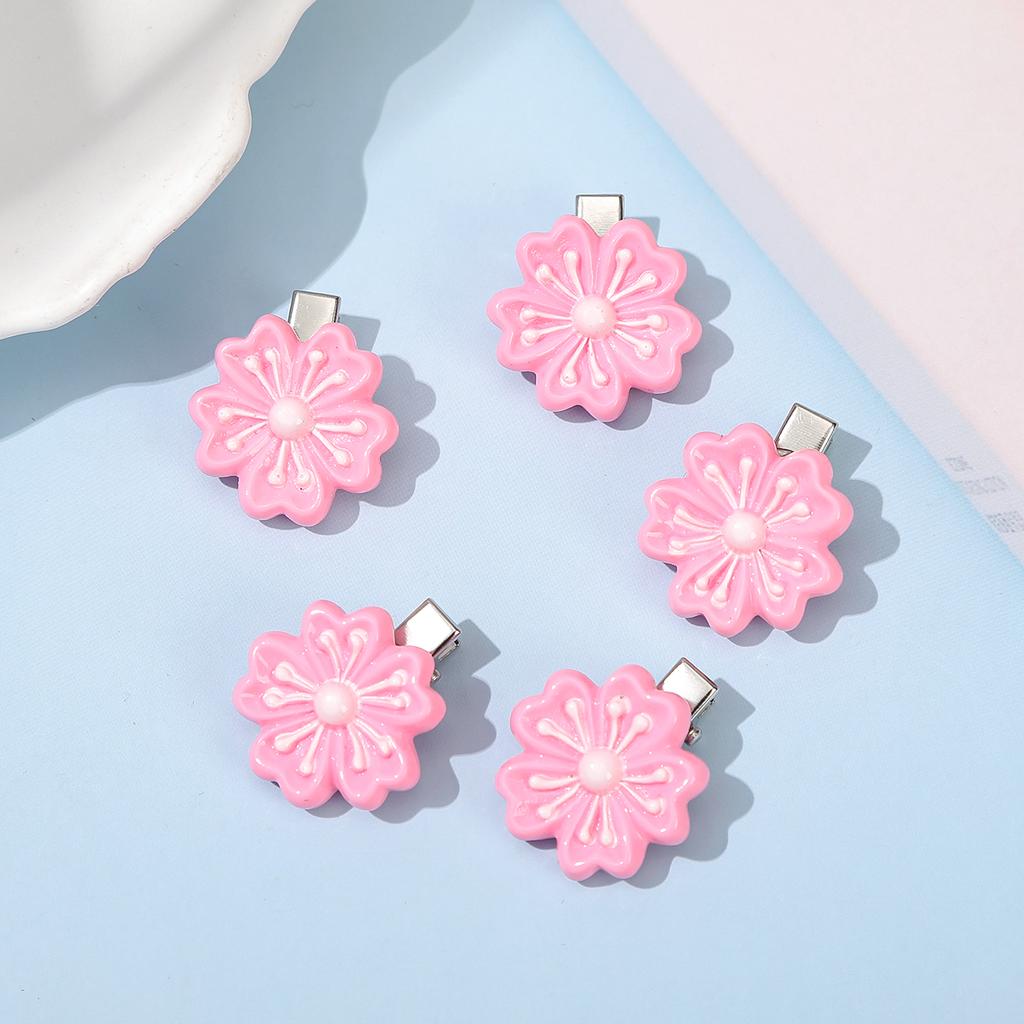 5PCS/set Hair Clip Flower Bohemia Headwear Women Girls Sweet Hairpin Braided Styling Side Clip Ponytail Hairpin Accessories