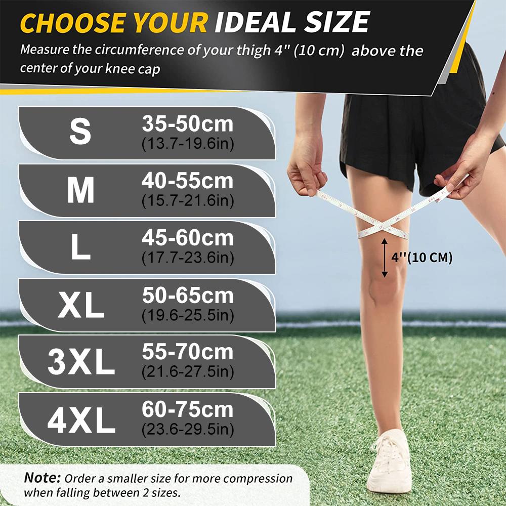 1 Pair Plus Size Knee Brace - Compression Sleeve For Knee Pain Support, Arthritis, Swelling, Osteoarthritis, Meniscus Tear,Joint