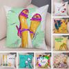 Fashion Shoe Cushion Cover High Heel Sneaker Boot Print Soft Linen Living Room Bedroom Home Decor Pillow Case