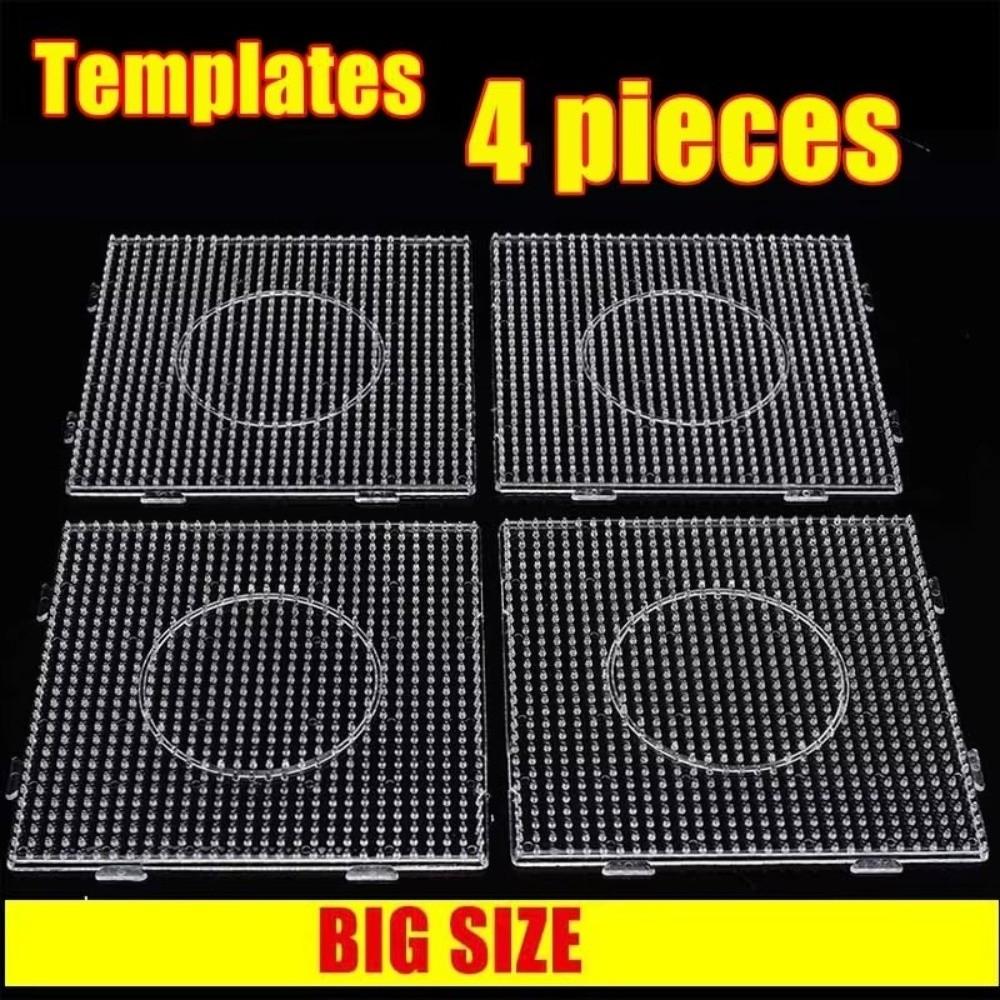 4 pièces DIY Perler Beads Boards Résistants à la Chaleur Boards pour Perles à Fondre Pegboards pour Faire des Puzzles