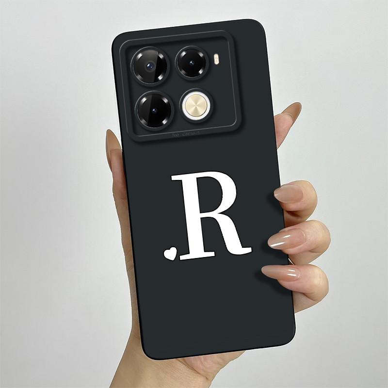 for Infinix Note 40 4G X6853 / Note 40 Pro 4G 5G X6850 X6851 / Pro Plus X6851B Phone Case Cute Letters Silicone Shockproof Cover