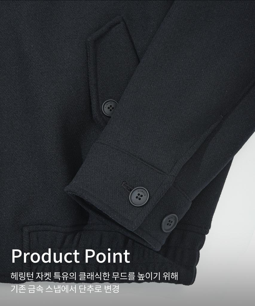 Kiimuir Wool Harrington Jacket Cf_Navy