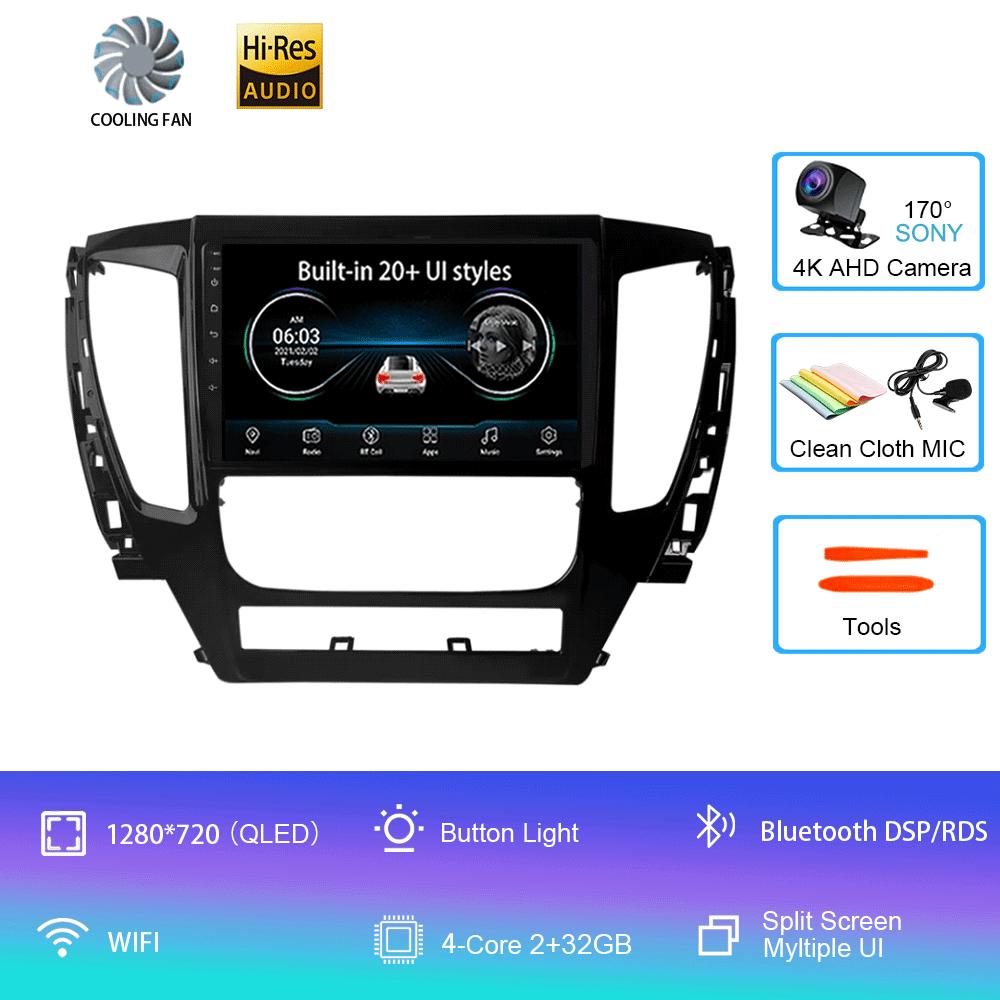 For Mitsubishi Pajero Montero Sport 3 2015-2021 Car Multimedia Radio GPS DPS IPS CarPlay 360 Panoramic Optical Android 14