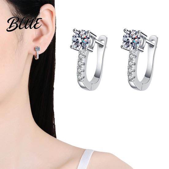 Wedding Jewelry 1 Pair Women Cuff Earrings Stud Rhinestone Ear