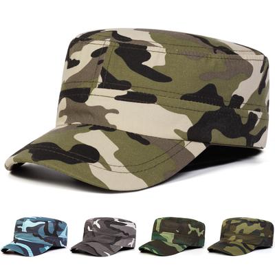 Fashion Camouflage Pattern Flat Cap Outdoor Sports and Leisure Breathable Baseball Caps Men's Adjustable Dad Hat Travel Hat