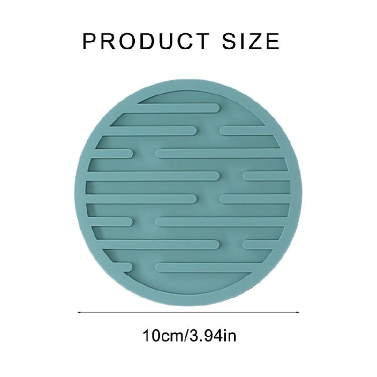 6Pcs Silicone Coasters Cup Mats Dining Decors Unique Round Shape Drink Mats Silicone Texture Suitable for Household Use