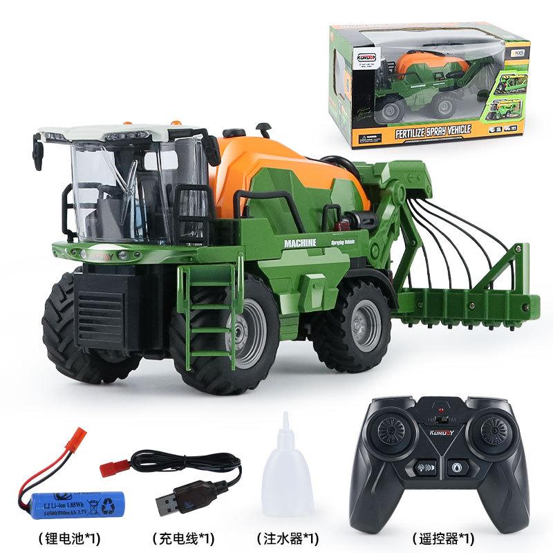 Children's Toys Remote Control 6-way Liquid Fertilization Sprinkler Remote Control Lights Farmer Car Can Spray Water