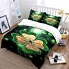 Green and gold clover. Bedding sets Duvet cover sets Duvet covers Pillowcases(1 * Duvet Cover 2 * Pillowcases without duvet insert)