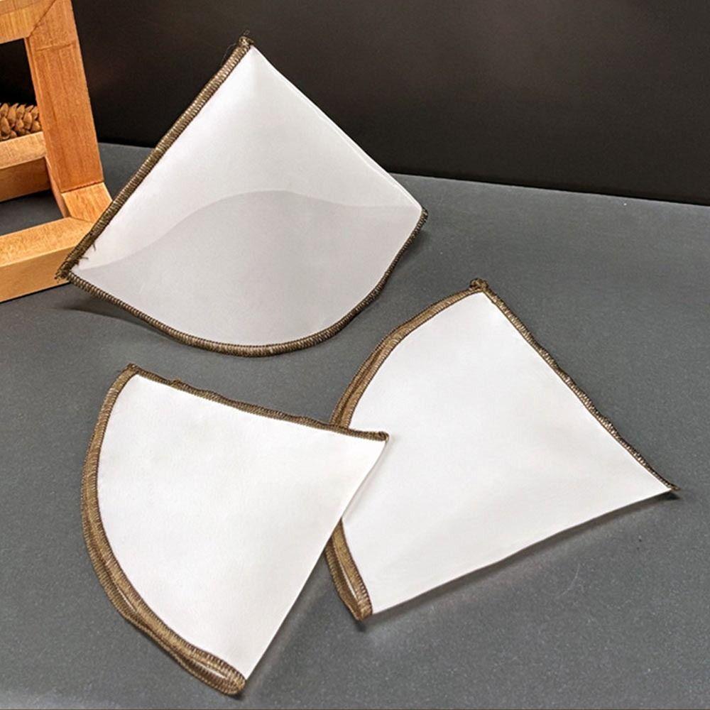 5PCS Reusable Nylon Coffee Filter Bag High Filtration Rate Household Cone Filter Overlock Edge Drip Type Coffee Drip Filter Cafe
