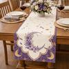 Vintage Moon Star Table Runner Washable Dinner Table Cloth Ramadan Table Runner  Kitchen