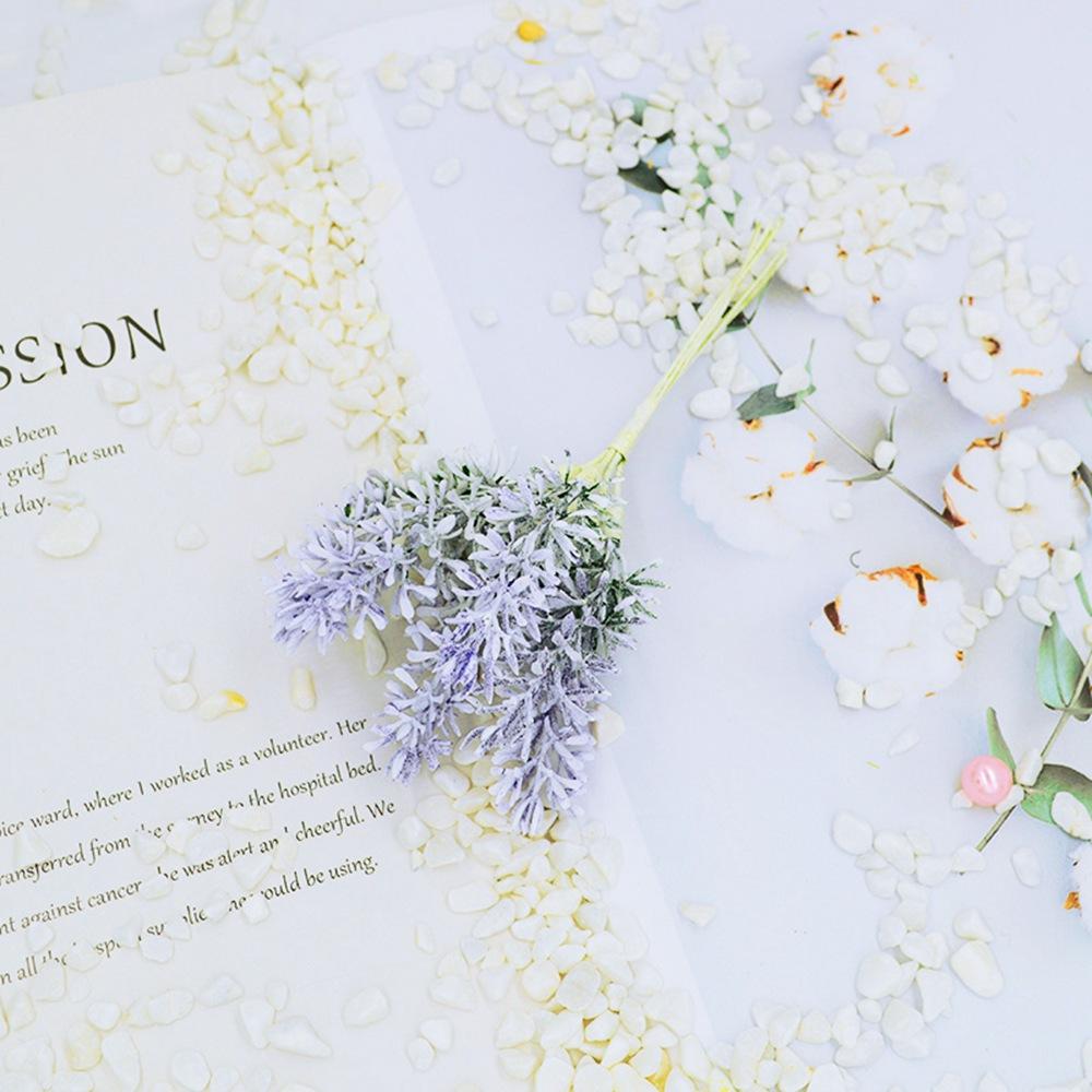 Purple Artificial Flowers Christmas for Home Decoration Bridal Accessories Clearance Vase Diy Gifts Fillers Silk Lavender Plants