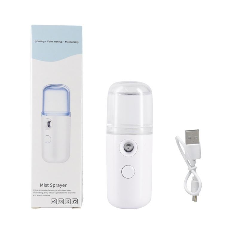 

Spray Moisturizing Instrument Face Humidifier Mini Portable Portable Charging Beauty Instrument Cold Spray Machine Face Steamer белый
