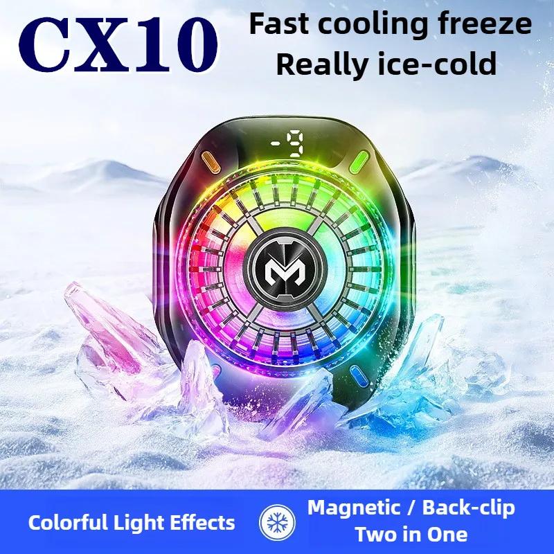 MEMO CX10 Semiconductor Phone Cooler with RGB Lights Magnetic Clip on Ice-Freezing Strong Cooling for Gaming & Live Streaming