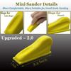 3.5”x 1” Mini Sandpaper Kit with Hook and Loop Sanding Block 71 Pcs Assorted 400/600/800/1000/1500/2000/3000 Grits for Polishing