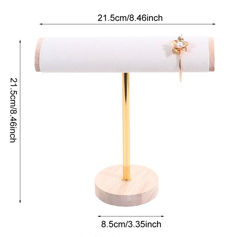 Trendy T Bar Jewelry Display Stand Multipurpose Bracelet Bangle Necklace Hairband Storage Rack Jewelry Organizer Showcase Props