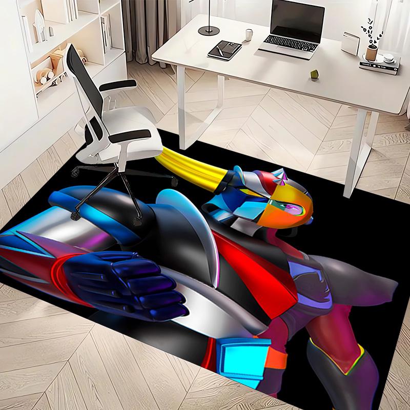 1pc UFO Robo Grendizer Print Area Rug - Soft, Washable Non-Slip Indoor Mat, Living Room, Home Office Decorative Rug,Office Decorative
