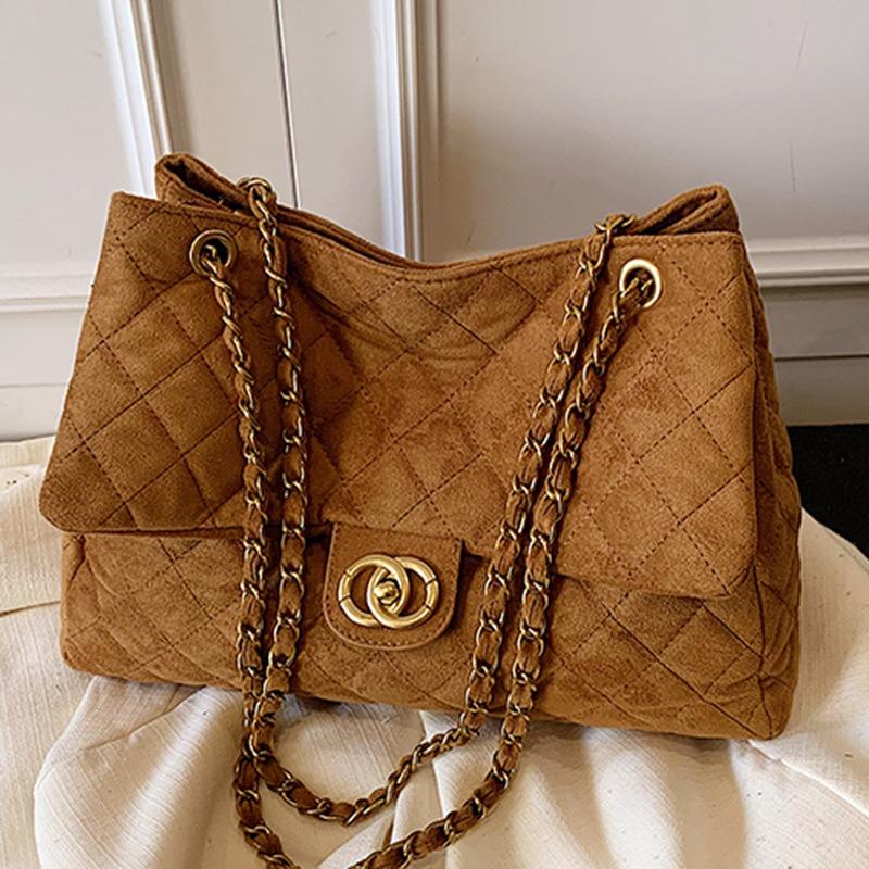 Winter New Fashionable Casual Women's Bag Fashionable Shoulder Bag High Value Diamond Chain Bag