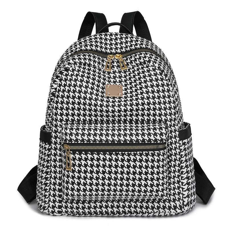 

Рюкзак с принтом «гусиные лапки», большая вместительная дорожная сумка, женская школьная сумка в клетку